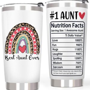 Best Aunt Ever Tumbler – #1 Aunt Gift with Funny Nutrition Facts