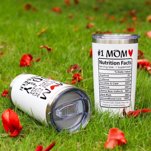 Best Mom Ever Tumbler – #1 Mom Gift with Funny Nutrition Facts - Image 2