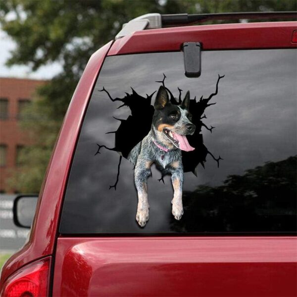 3D Australian Cattle Dog Car Sticker