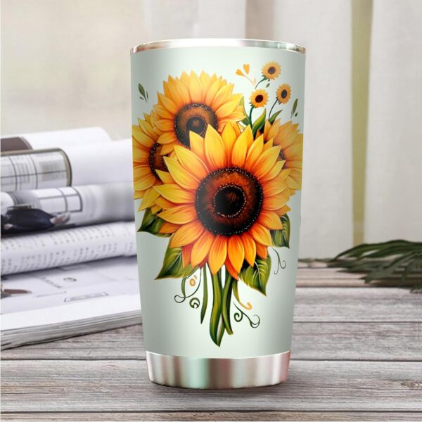 Best Mom Ever Sunflower Tumbler - Floral Mother’s Day Gift - Image 2