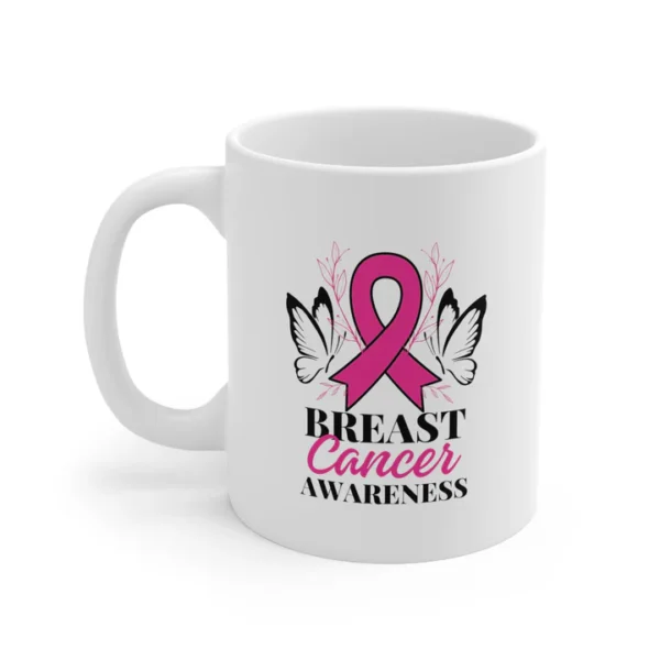 Breast Cancer Awareness Mug – Pink Ribbon & Butterfly Design - Image 5