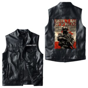 Canadian Veteran Leather Jacket– Military Tribute Biker Style