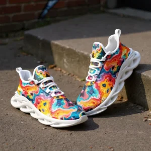 Color Splash Sneakers – Artistic Streetwear Running Shoes