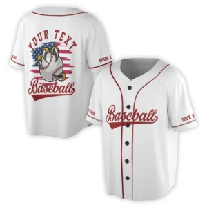 Custom Name Team Name America Baseball Lover Patriotic Baseball Jersey