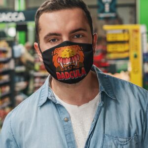 Dadcula Face Mask – Funny Vampire Dad Halloween Mask
