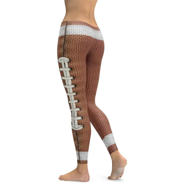 Football Print Leggings – Game Day Sportswear - Image 4