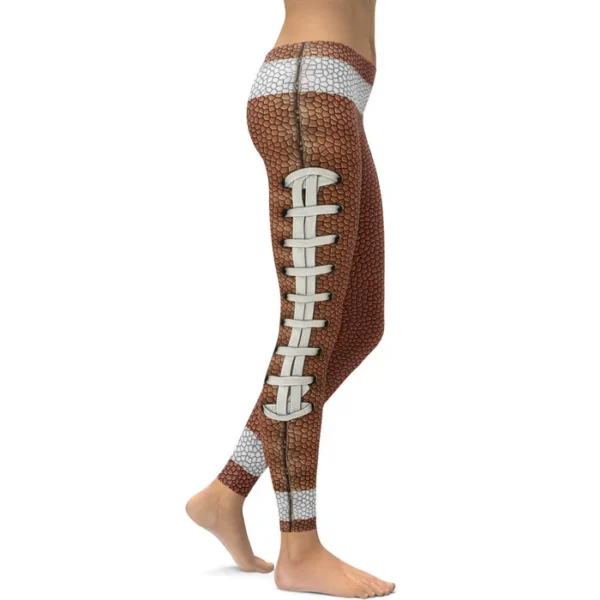 Football Print Leggings – Game Day Sportswear - Image 2