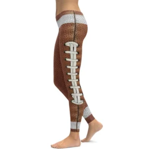 Football Print Leggings – Game Day Sportswear