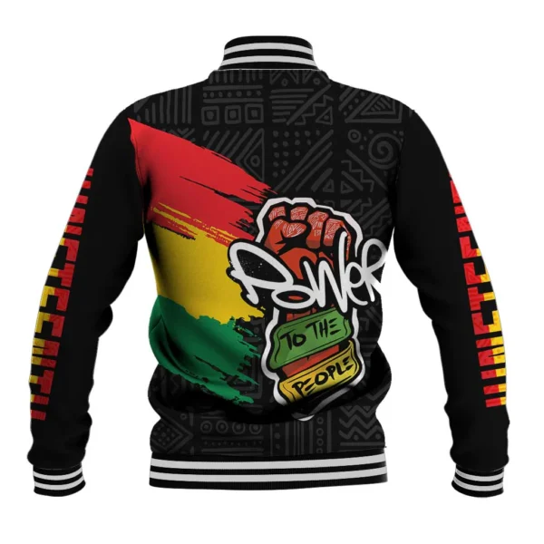 Power to the People Jacket – Afrocentric Graffiti Style Bomber - Image 2