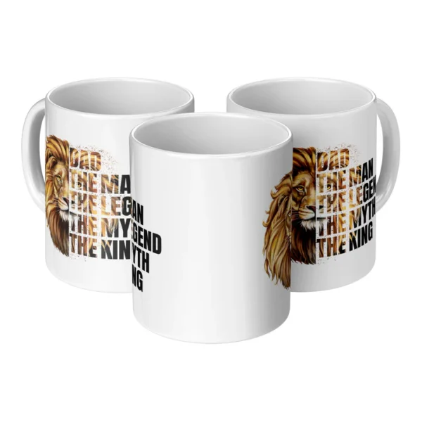 Lion Dad Coffee Mugs - The Man, The Myth, The Legend, The King - Image 3
