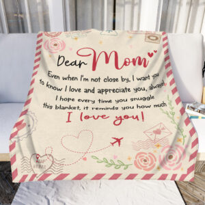 Dear Mom Blanket - Love Letter Design Mother’s Day Gift