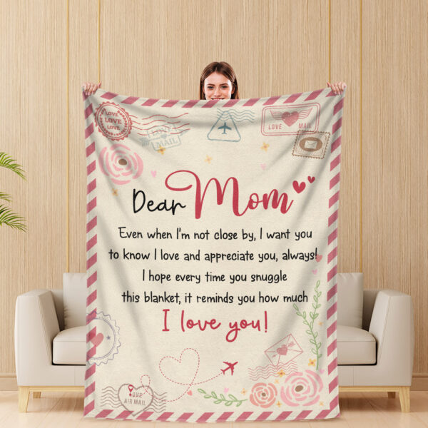 Dear Mom Blanket - Love Letter Design Mother’s Day Gift - Image 2