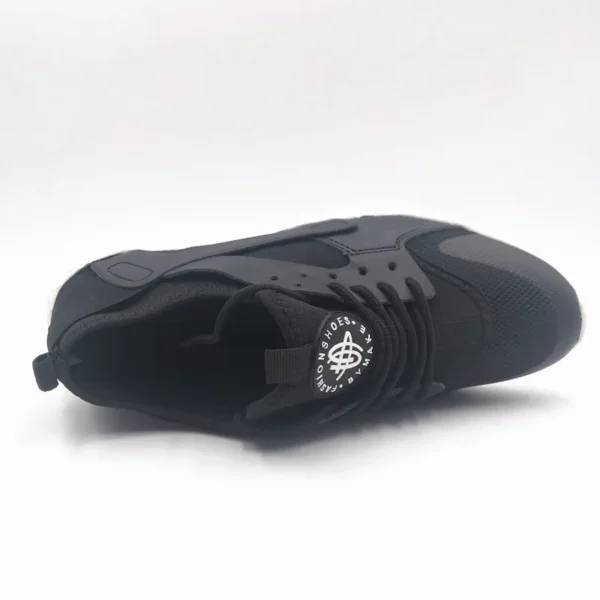 Motorcycle Boots Mesh Casual Shoes, Black Chunky-Sole Trainers Sneaker - Image 3