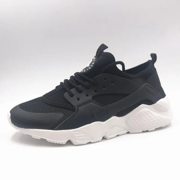 Motorcycle Boots Mesh Casual Shoes, Black Chunky-Sole Trainers Sneaker - Image 7