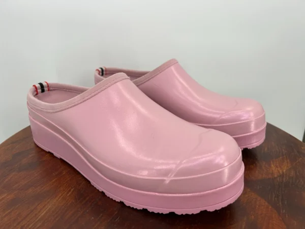 Blush Pink Platform Slip-On Clogs - Waterproof & Non-Slip
