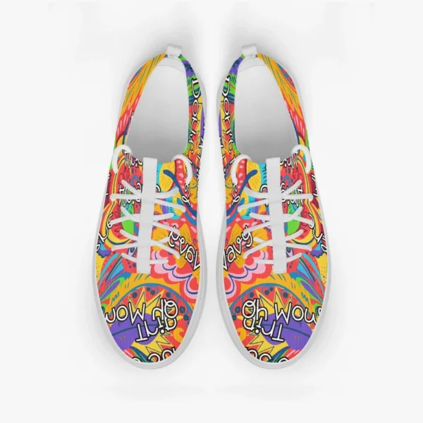 Psychedelic Color Pop Sneakers – Funky Graphic Streetwear Shoes - Image 5