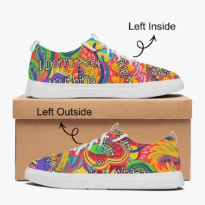 Psychedelic Color Pop Sneakers – Funky Graphic Streetwear Shoes