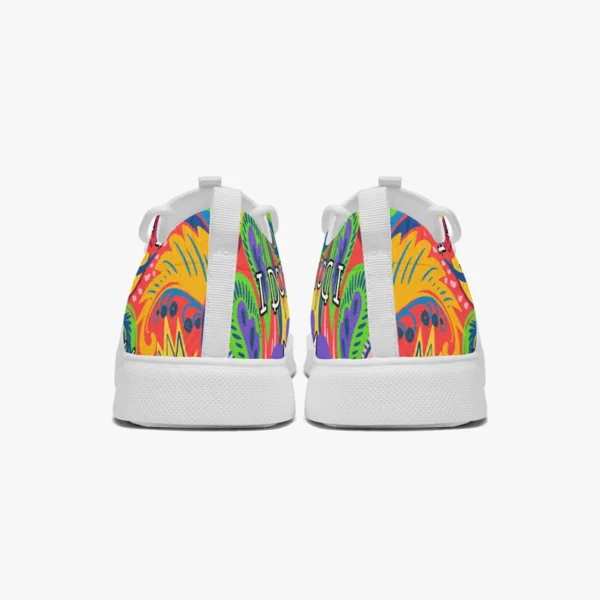 Psychedelic Color Pop Sneakers – Funky Graphic Streetwear Shoes - Image 3