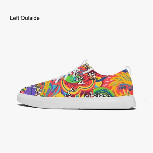 Psychedelic Color Pop Sneakers – Funky Graphic Streetwear Shoes - Image 6