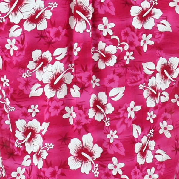 Hot Pink Hibiscus Hawaiian Shirt - Image 2