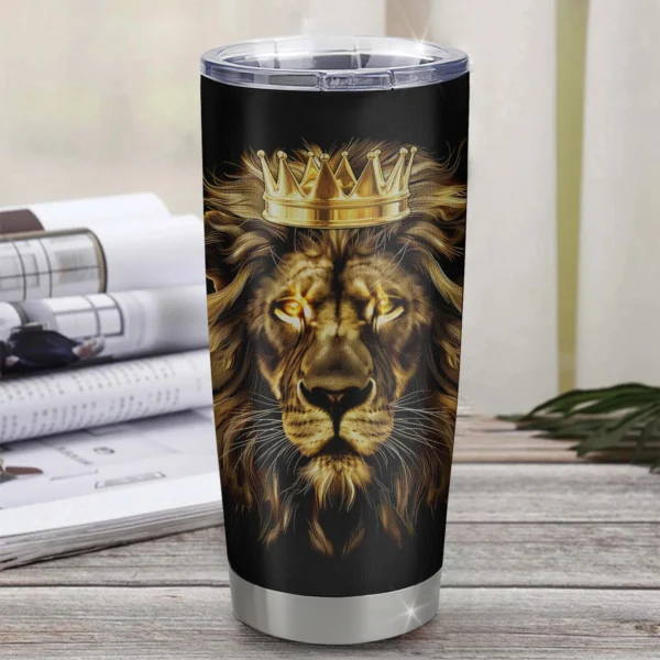 To My Son” Lion Tumbler – Inspirational Gift from Dad or Mom - Image 2
