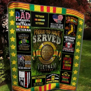 Vietnam Veteran Quilt Blanket – Honor, Service & Brotherhood