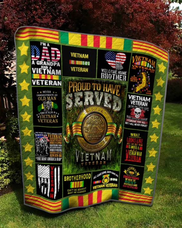 Vietnam Veteran Quilt Blanket – Honor, Service & Brotherhood