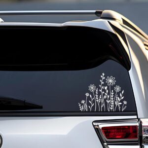 Wildflower Car Sticker – Aesthetic Floral Decal for Windows & Bumpers