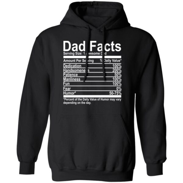 Dad Facts Serving Size 1 Awesome Dad Shirt - Image 6